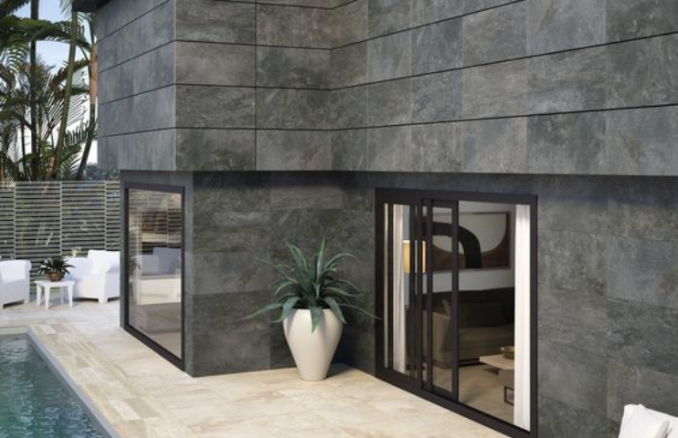 marbre noir pour ravalement de façade